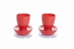 Egg cup with suction cup