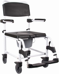 Toiletchair on wheels  - example from the product group commode shower chairs with castors, non-electrical height adjustable