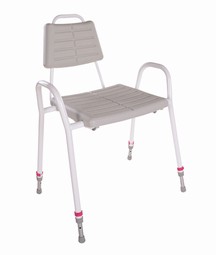 Neptun Shower stool ALUMINUM  - example from the product group shower stools with optional back support