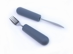 Anti-glip cutlery - 2 pieces - grey