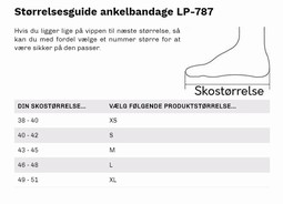 Ankelbandage med snøre og fleksible stålfjedre