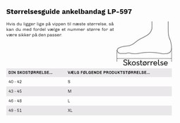 Ankelbandage med snørebånd og 2 stropper med velcrolukning