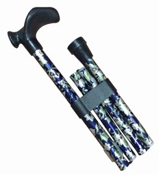 Ergonomic cane, foldable