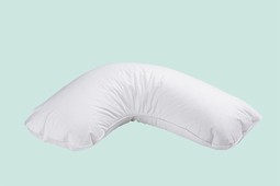 Fossflakes SideSleeper Pillow with white cotton sateen cover