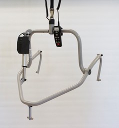 Powered 4-point positioning spreader bar for Luna celiling hoist