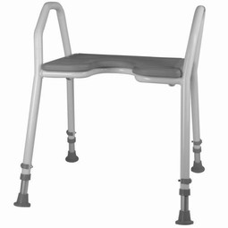 Bathing chair with grey PUR-seat