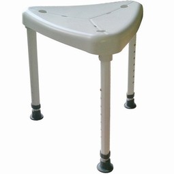 Aqua bathing stool, with white triangular seat