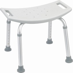 Shower stool with curved seats