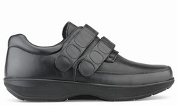 Wide Mens Shoes with stretch leather and Velcro closure