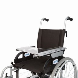 Wheelchair tray, halfside