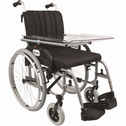 Foldable wheelchair tray