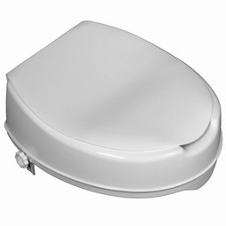 Raised toilet seat with lid