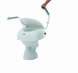 Toilet seat with armrest