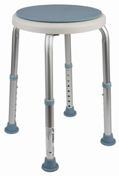 Shower stool, aluminium with swivel seat