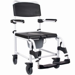 Kakadu shower and commode chair  - example from the product group commode shower chairs with castors, non-electrical height adjustable