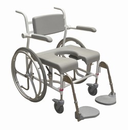 Bariatric shower/commode chair M2 200 kg self-propelled