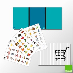 Symbol- and pictogram packs for shopping