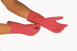 Medi Rubber Gloves  - example from the product group applying gloves