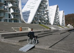 Foldable wheelchair ramps