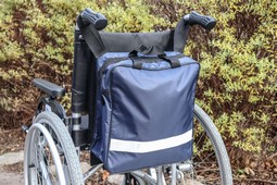 Bag to wheelchair  - example from the product group baskets, bags, luggage lockers, cup and bottle holders mounted on wheelchairs