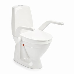 Etac My-Loo fixed raised toilet seat with armsupports  - example from the product group raised toilet seats fixed to toilet, with arm supports