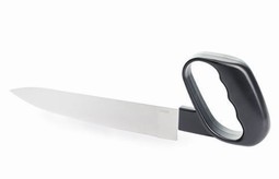 Kitchen knife with straight cut- L-shaped
