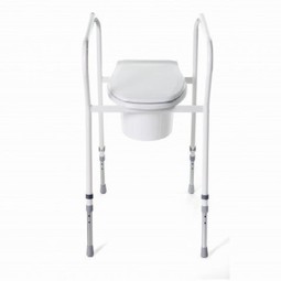 Freestanding shower and toilet support - seat with lid