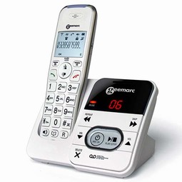 Geemarc cordless phone with built-in answering machine and loud sound