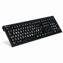 LogicKeyboard NERO - Hvid på sort