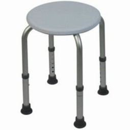 Aqua Bath stool, gray with white Ø33 cm seat