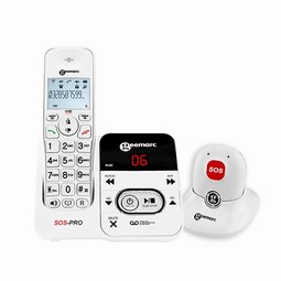 Cordless phone with extra security alarm