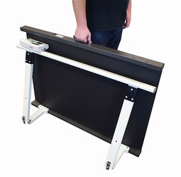 Wheelchair scale w/folding handrail