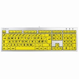 LogicKeyboard Alba Sort på Gul