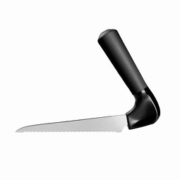 Vegetable knife with angled handle
