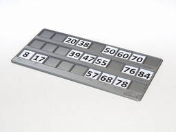 Bingo with braille numbers