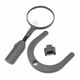 Standing magnifying glass with LED light