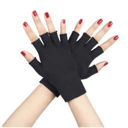 Thin Gloves Without Fingers - Black