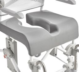 Etac Soft Comfort seat, rear opening, soft cushion for shower commodes