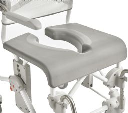 Etac Soft Comfort seat, rear opening, soft cushion for shower commodes