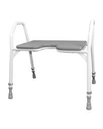 Bath bench with grey PUR seat