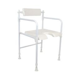 Foldable bath chair with backrest and armrests  - example from the product group shower chairs without castors