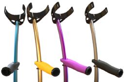 Crutch in aluminium in colors