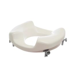 Ashby wide and sturdy toilet seat raiser - White