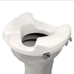 Ashby wide and sturdy toilet seat raiser - White