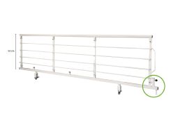 Staff-operated side rail for the OPUS 1EW series (care beds)