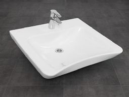 Washbasin WBR-201 - Low-mounted/curved front