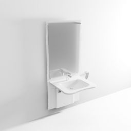 Washbasin WBR-105 - Low-mounted/curved front