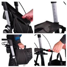 Server HD (Heavy Duty) rollator with TPE wheels