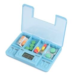 Pill box with timer - click to see picture in full size - opens new window Pill box with timer