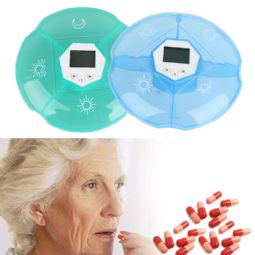 Pillbox 4 large compartments and audio alarm Pillbox 4 large compartments and audio alarm